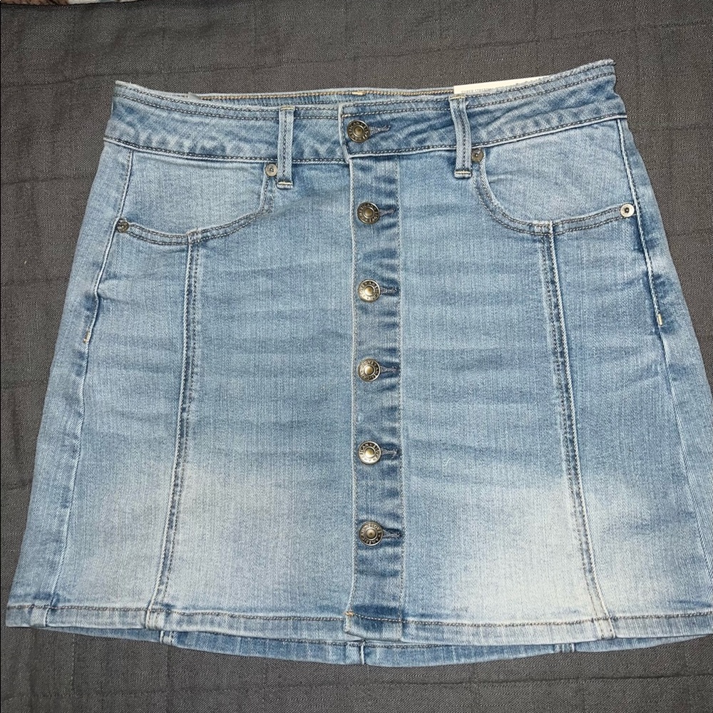 American eagle high rise jean skirt